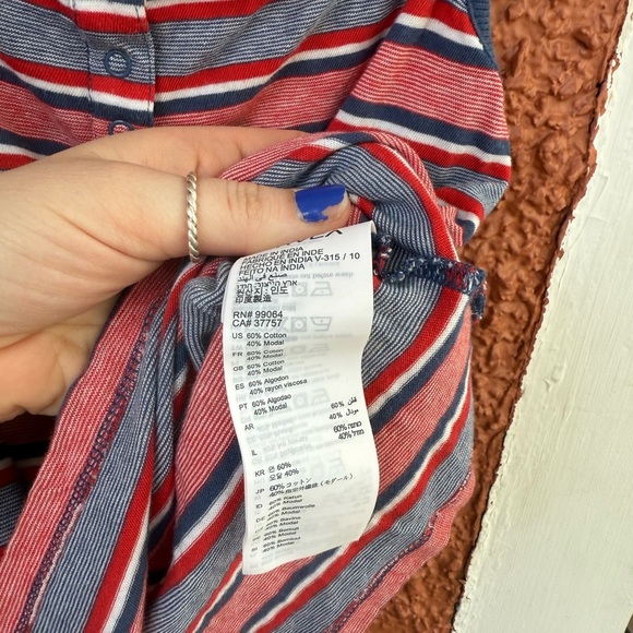 RVCA Mina Spaghetti Strap Tank Top Red and Blue Size Small Patriotic - Picture 3 of 3